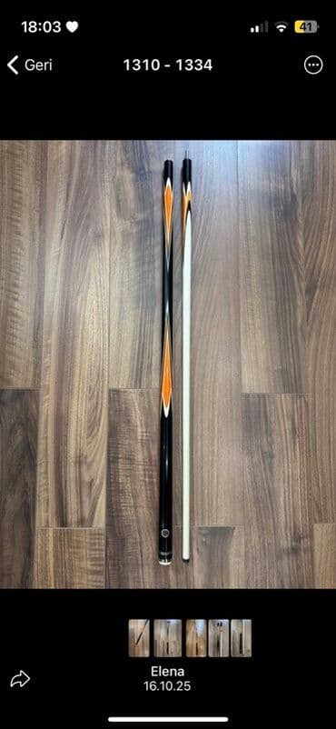 qarmon qutusu: Bilyard çubuğu – 2 hissəli, vintli birləşmə - Dizayn: Qara gövdə — 5