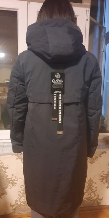 смарт рич кофе для похудения: Qadın üçün qara rəngli qış parkası - Uzun dizayn, düz kəsim - İsti — 2