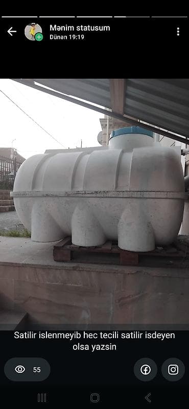 Bak, Plastik, 1000 l l, Yeni, Ünvandan götürmə