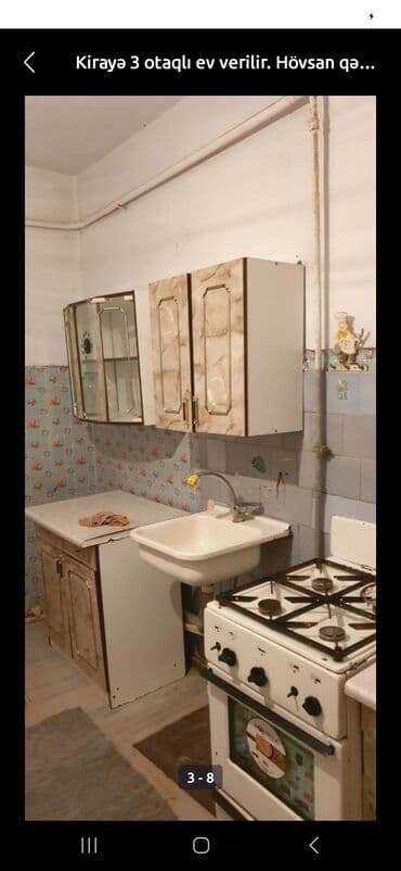 qubada evler kiraye: Bakı, Hövsan qəs., 3 otaqlı, Köhnə tikili, 67 kv. m — 3