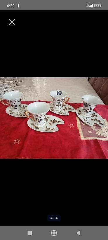 cofe: Qəhvə dəsti, rəng - Ağ, Farfor, Moriage, Yaponiya — 1