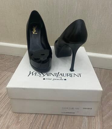 qadin geyimləri: Tuflilər, Ölçü: 37, rəng - Qara, İşlənmiş — 2