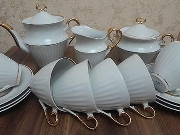 dəm caydanı: Çay dəsti, rəng - Ağ, Farfor — 2