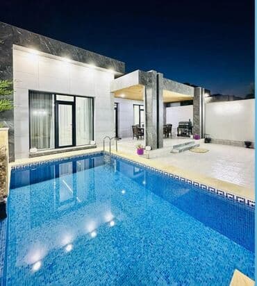 дешевые дачи в баку аренда: 200 kv. m, 2 otaqlı, Hovuzlu, Kombi, Qaz, İşıq — 1