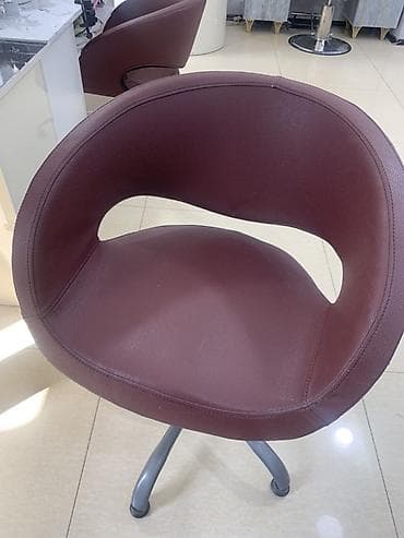 Салонные столы: Bordo rəngli salon/ofis kreslosu - Ergonomik yarımdairə kürəklik və — 1