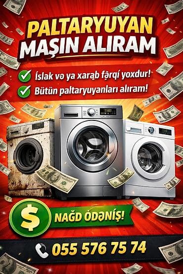 услуга ремонт стиральной машины: Xarab paltaryuyanların alınması və məişət texnikasının yerində təmiri — 1