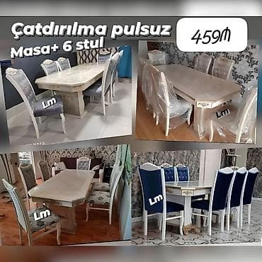 qubka: Möhtəşəm NƏRGİZ masa dəsti👑 Yüksək keyfiyyətlə Qiymət: Masa 2x1 +6 — 1