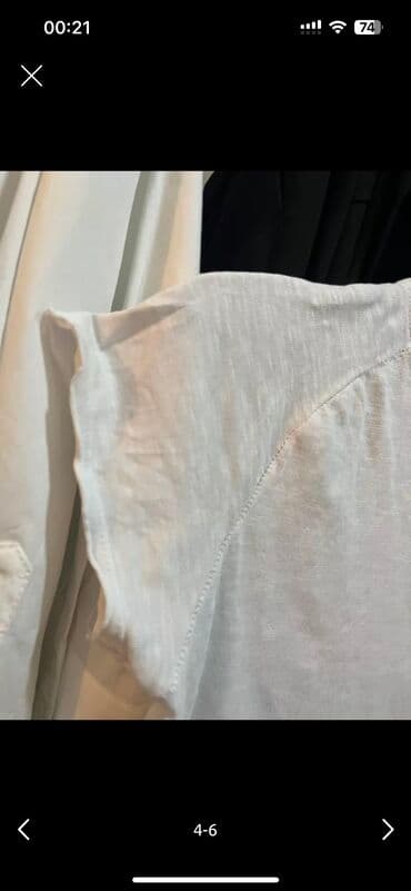 pencekler qadin ucun: Мужская футболка, Zara, M, цвет - Белый — 6