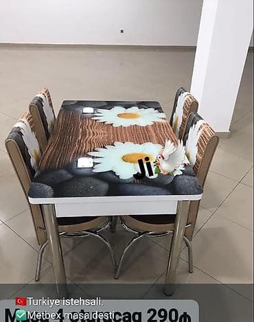 Mətbəx üçün, Yeni, Dördbucaq masa, 4 stul lalafo.az -da Mətbəx üçün, Yeni, Dördbucaq masa, 4 stul