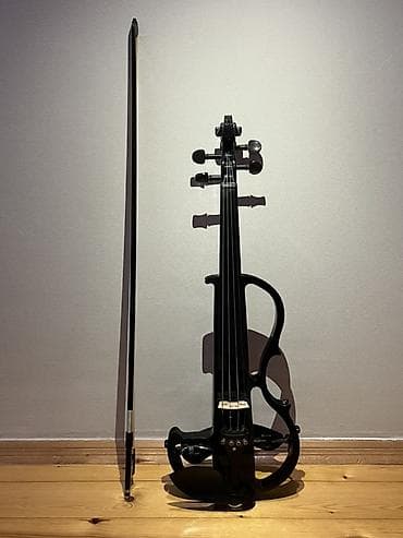 Elektron skripka seti – qara rəng - 4 simli elektrik skripka, modern
