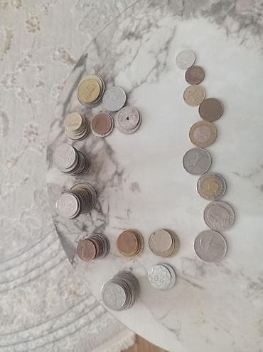 Kolleksiya üçün müxtəlif ölkələrə aid sikkə və kağız pullar dəsti