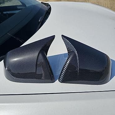 13 disk teker: Tesla Model Y yarasa güzgü qapağı(parlaq karbon)2 ədəd güzgü örtüyü — 1