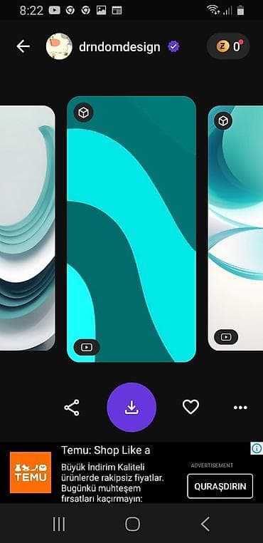 multik sekilleri yazili: Məhsul: Abstrakt Mobil Divar Kağızları Paketi (GeoHarmony və — 2