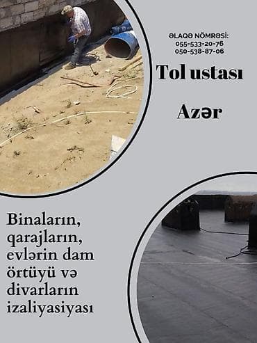 TOL USTASI Binaların, qarajların, evlərin dam örtüyü və divarların
