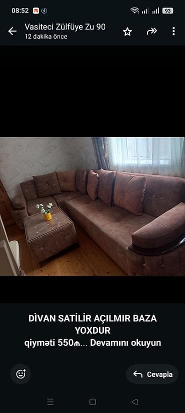 *DÌVAN SATİLİR AÇILMIR BAZA YOXDUR* *qiyməti 550₼* *ünvan Hövsan lalafo.az -da *DÌVAN SATİLİR AÇILMIR BAZA YOXDUR* *qiyməti 550₼* *ünvan Hövsan