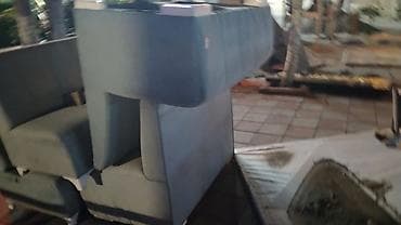 Restoran/kafe divan oturacaqları – boz rəng - Model: kabin tipli