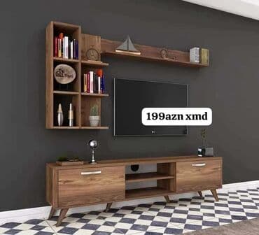 dolablar: Yeni, Düz TV altlığı, Polkalı, Taxtalı, Azərbaycan — 8