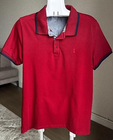 pol sapoglar: Polo köynək, M, rəng - Qırmızı — 1