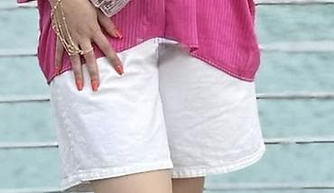 Şort, Mango, XL, L, rəng - Ağ — 2