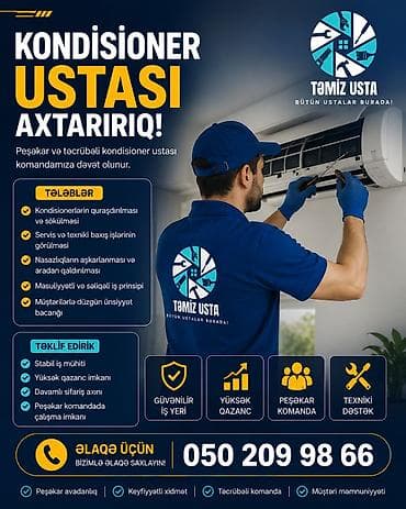 bagcada vakansiya: Santexnik ustası tələb olunur, Növbəli qrafik — 1