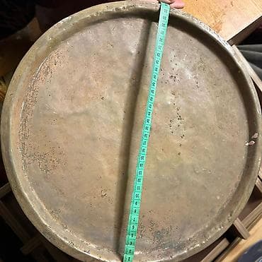 Bürünc Mis qəndil/sini – dairəvi böyük mis sini - Material: bərk mis