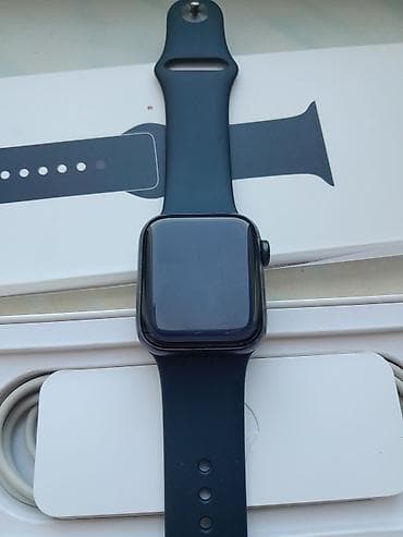 kreditgo space: Apple Watch Series 6, 40 mm (Space Gray Alüminium korpus) – dərin göy — 2
