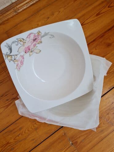 saxsi qablar sekilleri: Nahar dəsti, rəng - Ağ, Farfor, 6 nəfərlik, Türkiyə — 8