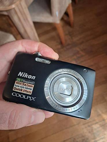 işlenmiş kameralar: Fotoaparat Nikon Coolpix S2800 20 meqapiksel CCD matrisası, 5 qat — 1
