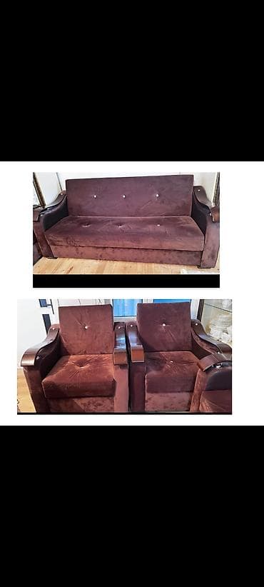 İşlənmiş, Divan, 2 kreslo, Bazalı lalafo.az -da İşlənmiş, Divan, 2 kreslo, Bazalı