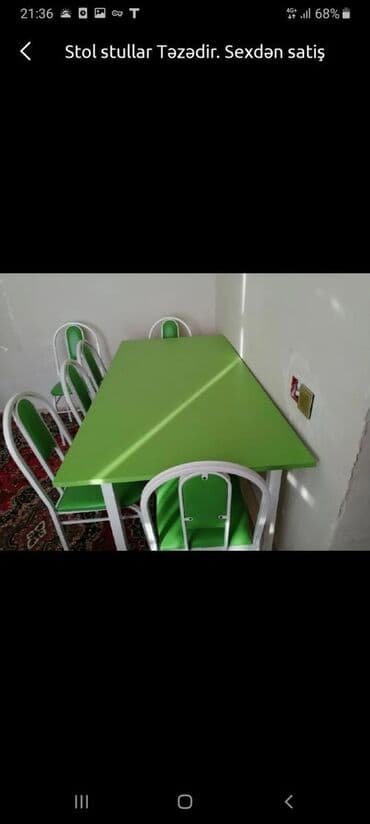 Masa və oturacaq dəstləri: Mətbəx üçün, Yeni, Açılan, Dördbucaq masa, 4 stul — 24