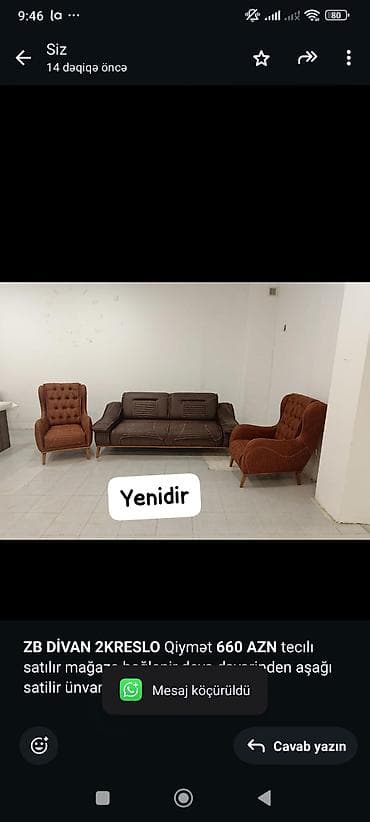 transformator satisi: Divan, 2 kreslo — 1