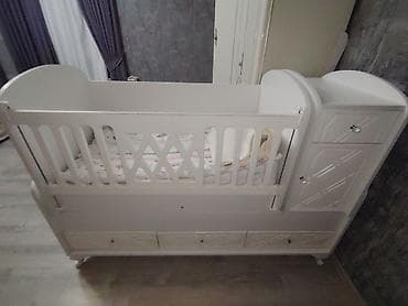 Oğlan və qız üçün, İşlənmiş, Dördbucaq, Beşik, Matras ilə, Yellənmə mexanizmsiz