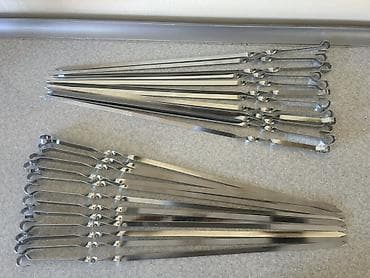 Paslanmayan poladdan şiş dəsti satılır.Dənəsi 1.50 - Material: yüksək