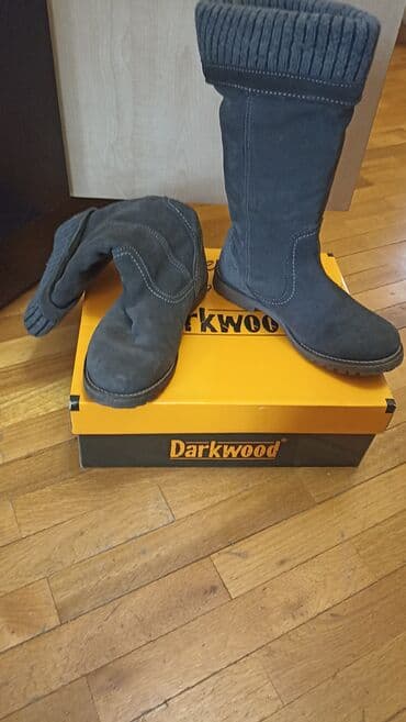 zamşa çəkmələr: Wortmann Qadın qış çəkmələri - Rəng: tünd boz/antrasit - Model — 1