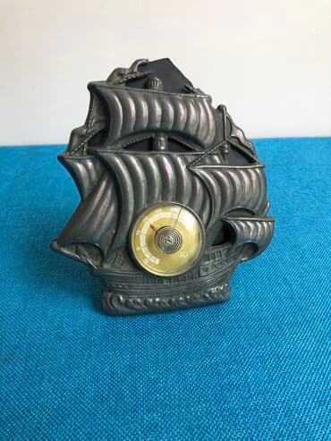 qruz nə deməkdir: Antik sovet dovrune aid yelken gemi fiqurlu termometr hem stol ustu — 3