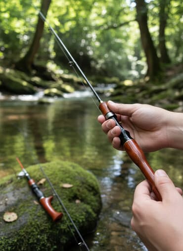 Balıqçılıq dəsti TƏZƏ- 2 ədəd qarmaq çubuğu: biri 2 hissəli klassik