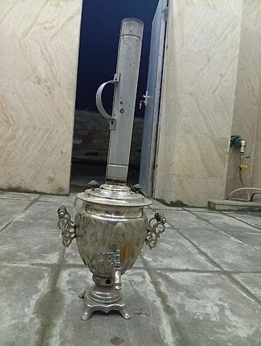 ucuz samavarlar: Klassik kömürlə işləyən samovar - Material: metal korpus, relyefli — 1