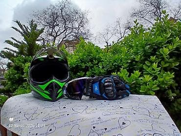 qazel matoru: Enduro/Motokros üslublu tam üzlü moto dəbilqə və aksesuarlar - — 7