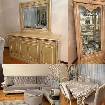 masa və stullar: Qonaq desti. 700azn. Tecil evden cixmalidir. Masa 8 stulla. Uqlavoy — 1