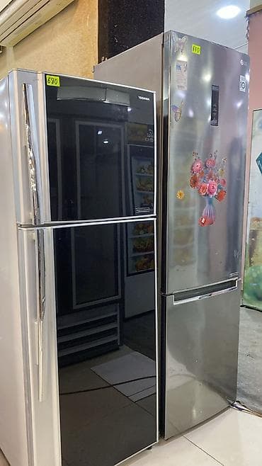 2 qapılı Toshiba Soyuducu Satılır, rəng - Gümüşü