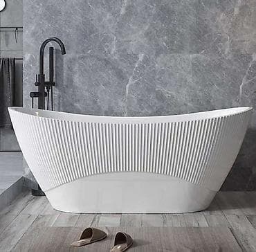 Müasir, sərbəst dayanan vanna qablari - Dizayn: Oval və heykəltaraş