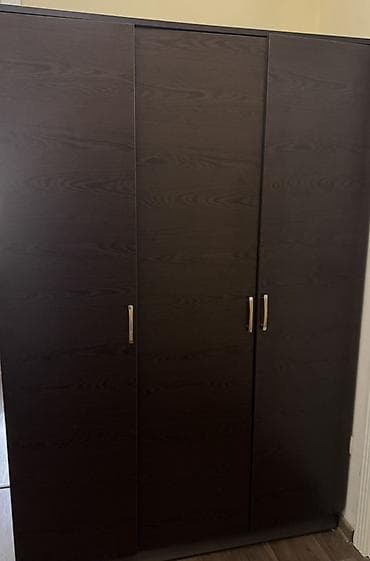 3 qapılı, Qəhvəyi, Digər material, Açılan, Düz dolab