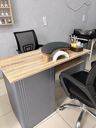 Sifarişlə salon mebeli: Düz masa, Siyirməli, Polkalı, Teksturalı laminat — 6