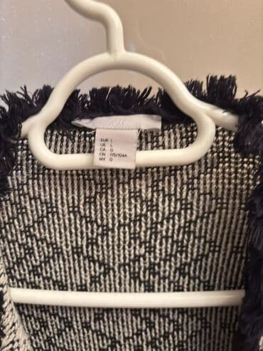 gucci jaket: Qadın kardiqanı – açıq önlü, toxunma - Rəng: krem-qara qarışıq — 2