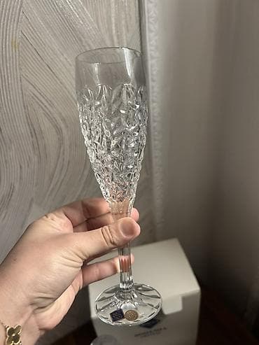 lepqa qablar: Qədəhlər, Xrustal, 6 ədədli dəst, Çexiya — 2