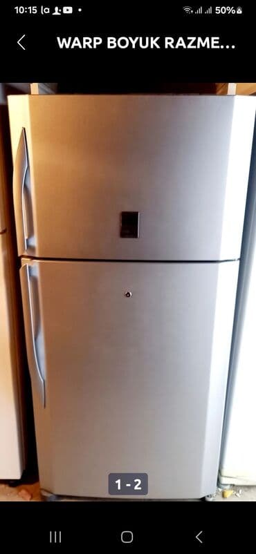 İşlənmiş 2 qapılı Sharp Soyuducu Satılır, rəng - Bej, Təkərli