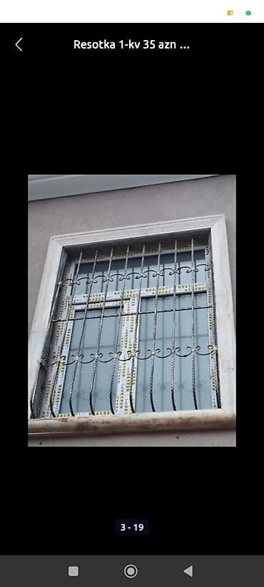 dəmir barmaqliq: Məhsul: Pəncərə üçün dəmir barmaqlıq (resotka). - Material: bərk — 4