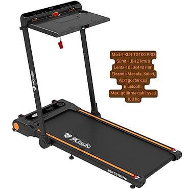 Qaçış trenajoru – KLN TG100 Pro - Sürət aralığı: 1.0–12 km/s - Qaçış