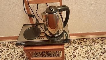 Электрочайник "Saachi" с плиткой (использовали 1-2 раза). Чтобы — 1