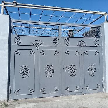 Dekorativ divar panelləri: Dəmir darvaza və piyada qapısı dəsti 4 Mt uzunu 3 mt eni Əla — 6